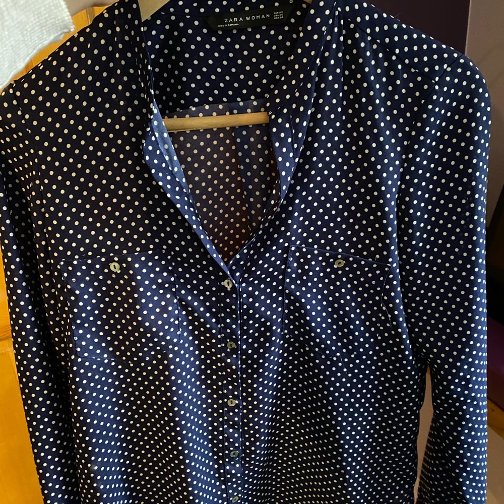 ZARA POLKA DOT BLOUSE